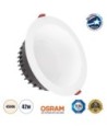 GLOBOSTAR® PANELCO 60195 Χωνευτό Downlight Panel Οροφής LED 42W 5040lm 60° AC 220-240V IP20 Φυσικό Λευκό 4500K - Osram COB Chip & TÜV SÜD Driver - Λευκό Γαλακτερό - Μ22 x Π22 x Υ9.5cm - Q20cm - 5 Χρόνια Εγγύηση